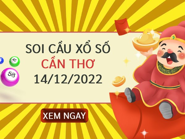 Thống kê lô gan xổ số Cần Thơ ngày 14/12/2022 thứ 4 hôm nay