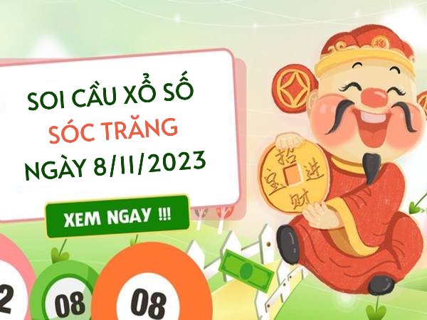 Thống kê bạch thủ xổ số Sóc Trăng ngày 8/11/2023 hôm nay thứ 4